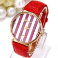 wholesale various face multi color leather band geneva quartz watch